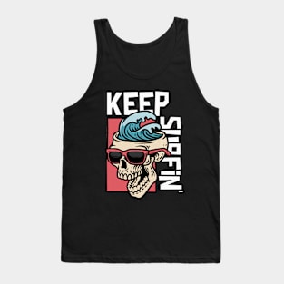 Cool Surfer Waves Tank Top